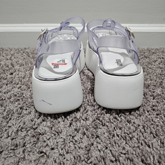 Melissa Possession Plato White Platform Sandals Size 7 - Picture 8 of 8